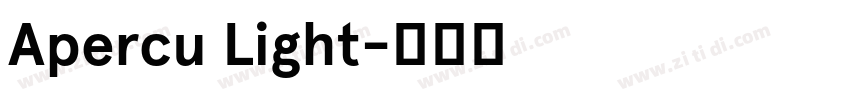 Apercu Light字体转换